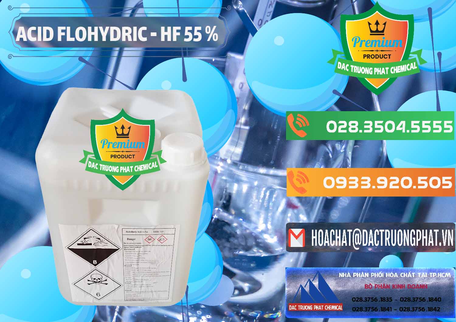 Chuyên phân phối - bán Axit HF - Acid HF 55% Can Trắng Trung Quốc China - 0079 - Nhà cung cấp - nhập khẩu hóa chất tại TP.HCM - hoachatxulynuoc.com.vn