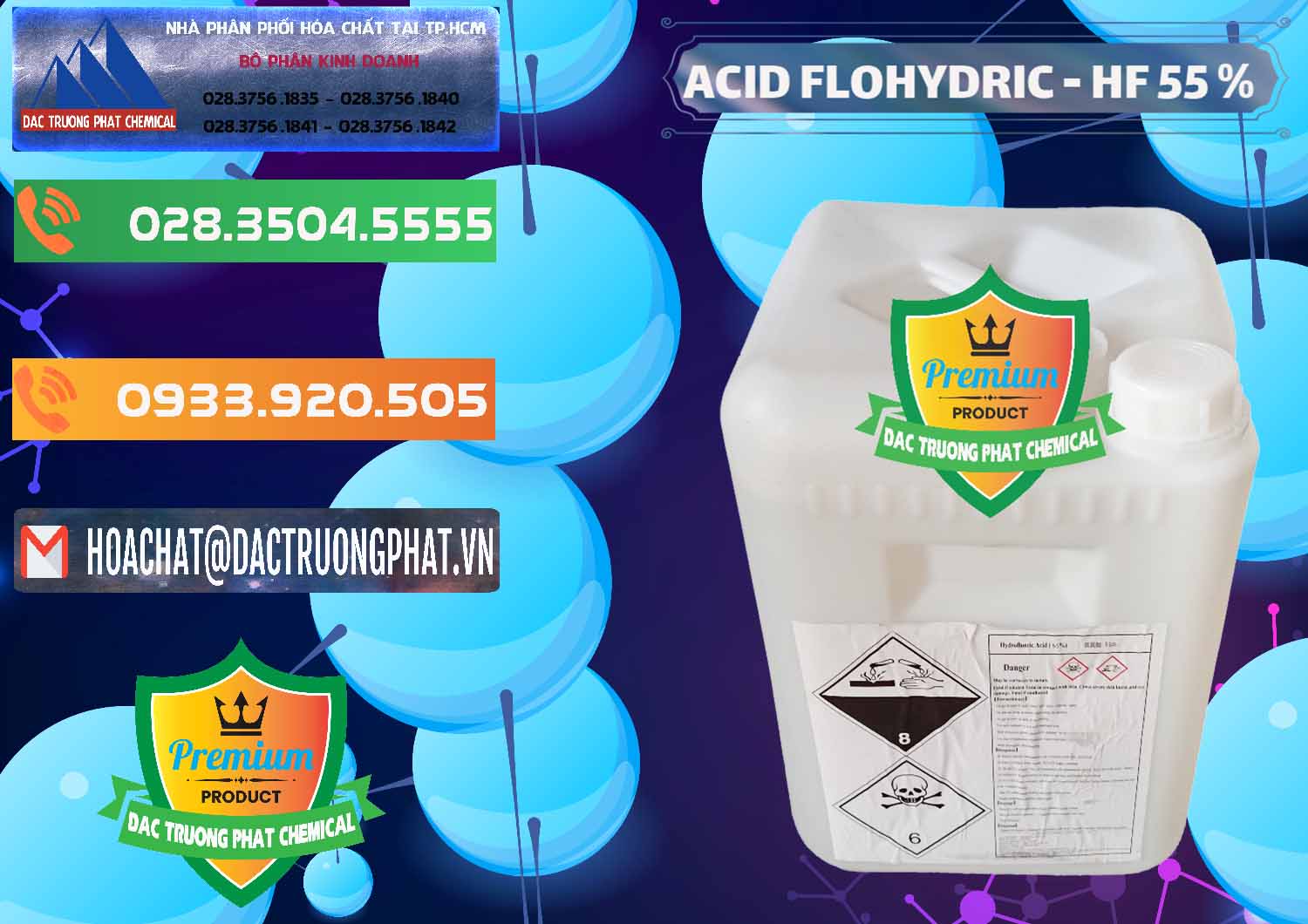 Công ty phân phối & bán Axit HF - Acid HF 55% Can Trắng Trung Quốc China - 0079 - Phân phối và bán hóa chất tại TP.HCM - hoachatxulynuoc.com.vn