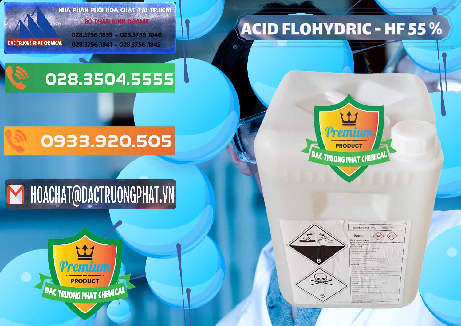 Kinh doanh - bán Axit HF - Acid HF 55% Can Trắng Trung Quốc China - 0079 - Cty phân phối ( cung cấp ) hóa chất tại TP.HCM - hoachatxulynuoc.com.vn