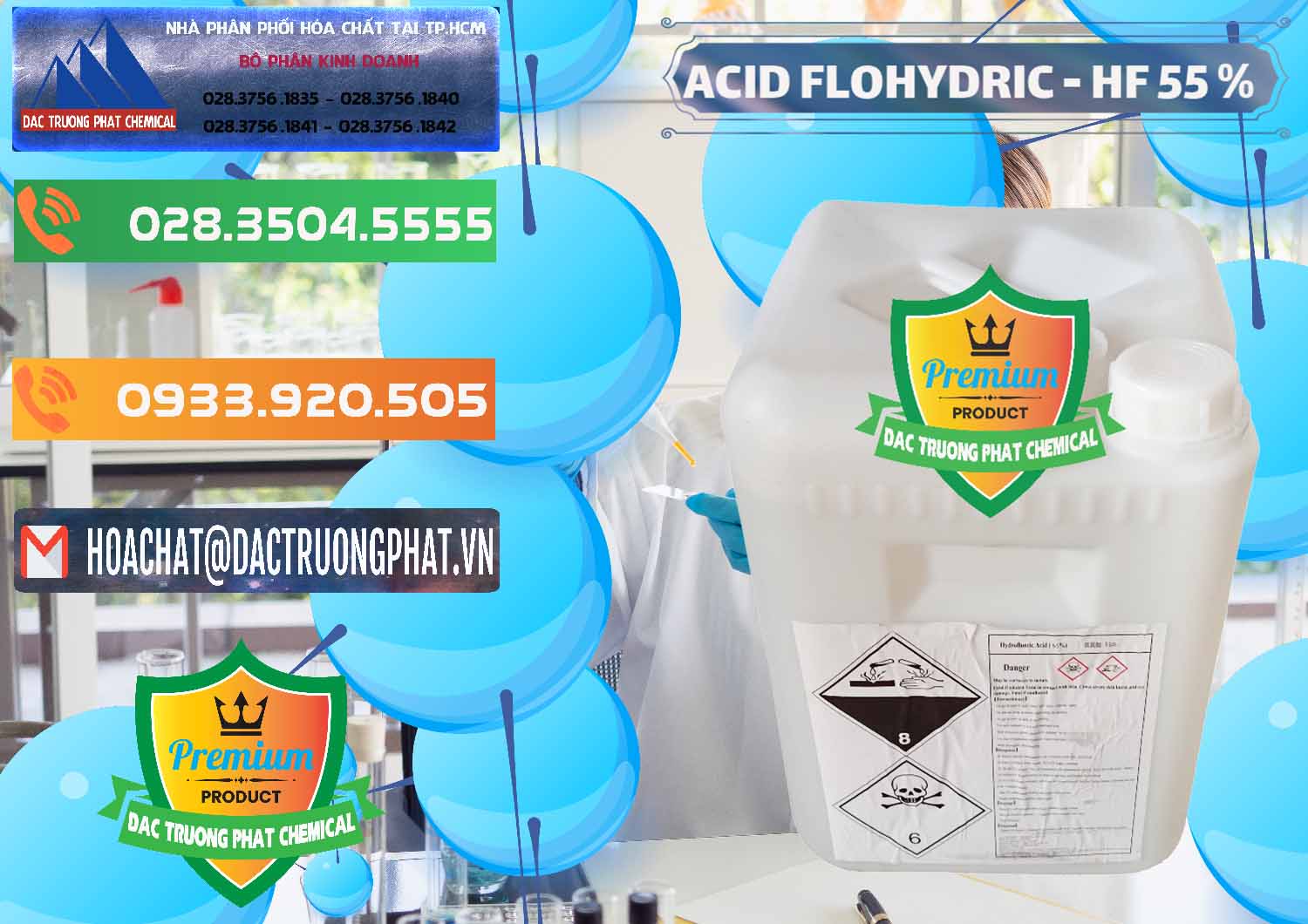 Cty kinh doanh ( bán ) Axit HF - Acid HF 55% Can Trắng Trung Quốc China - 0079 - Đơn vị chuyên bán ( cung cấp ) hóa chất tại TP.HCM - hoachatxulynuoc.com.vn