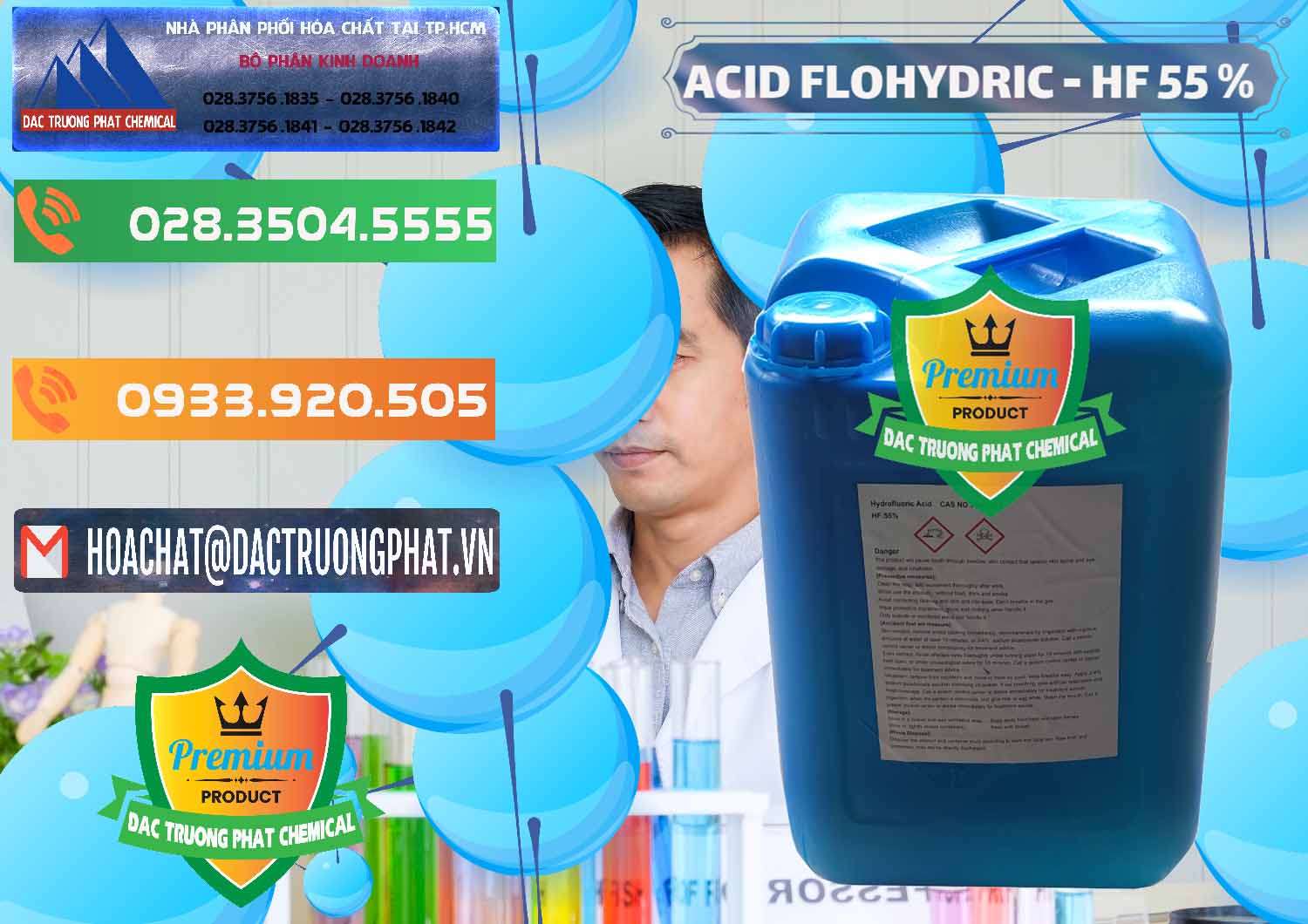 Công ty bán - cung cấp Axit HF - Acid HF 55% Can Xanh Trung Quốc China - 0080 - Nhà phân phối _ cung cấp hóa chất tại TP.HCM - hoachatxulynuoc.com.vn