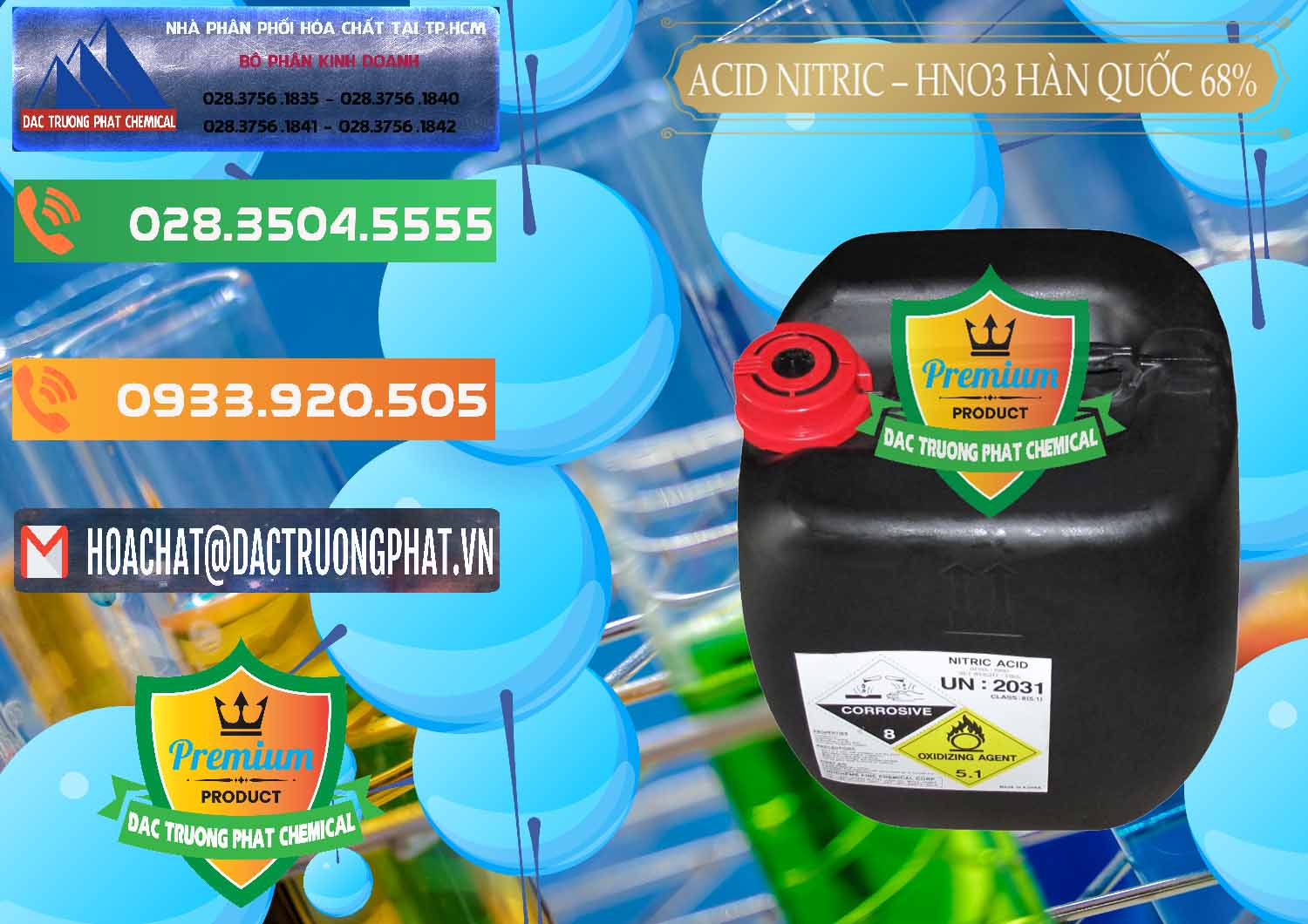 Nơi chuyên nhập khẩu - bán Acid Nitric – Axit Nitric HNO3 68% Huchem Hàn Quốc Korea - 0030 - Công ty chuyên cung ứng - phân phối hóa chất tại TP.HCM - hoachatxulynuoc.com.vn