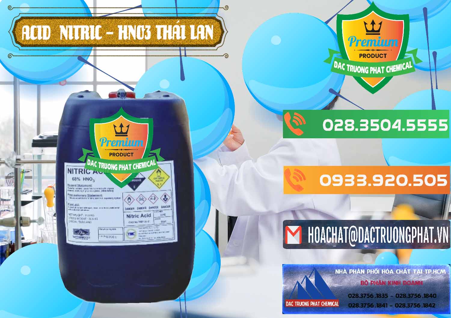 Bán _ cung cấp Acid Nitric – Axit Nitric HNO3 Thái Lan Thailand - 0344 - Chuyên bán & phân phối hóa chất tại TP.HCM - hoachatxulynuoc.com.vn