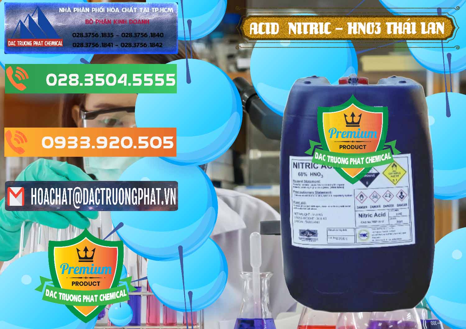 Cty cung ứng - bán Acid Nitric – Axit Nitric HNO3 Thái Lan Thailand - 0344 - Nơi chuyên bán ( phân phối ) hóa chất tại TP.HCM - hoachatxulynuoc.com.vn