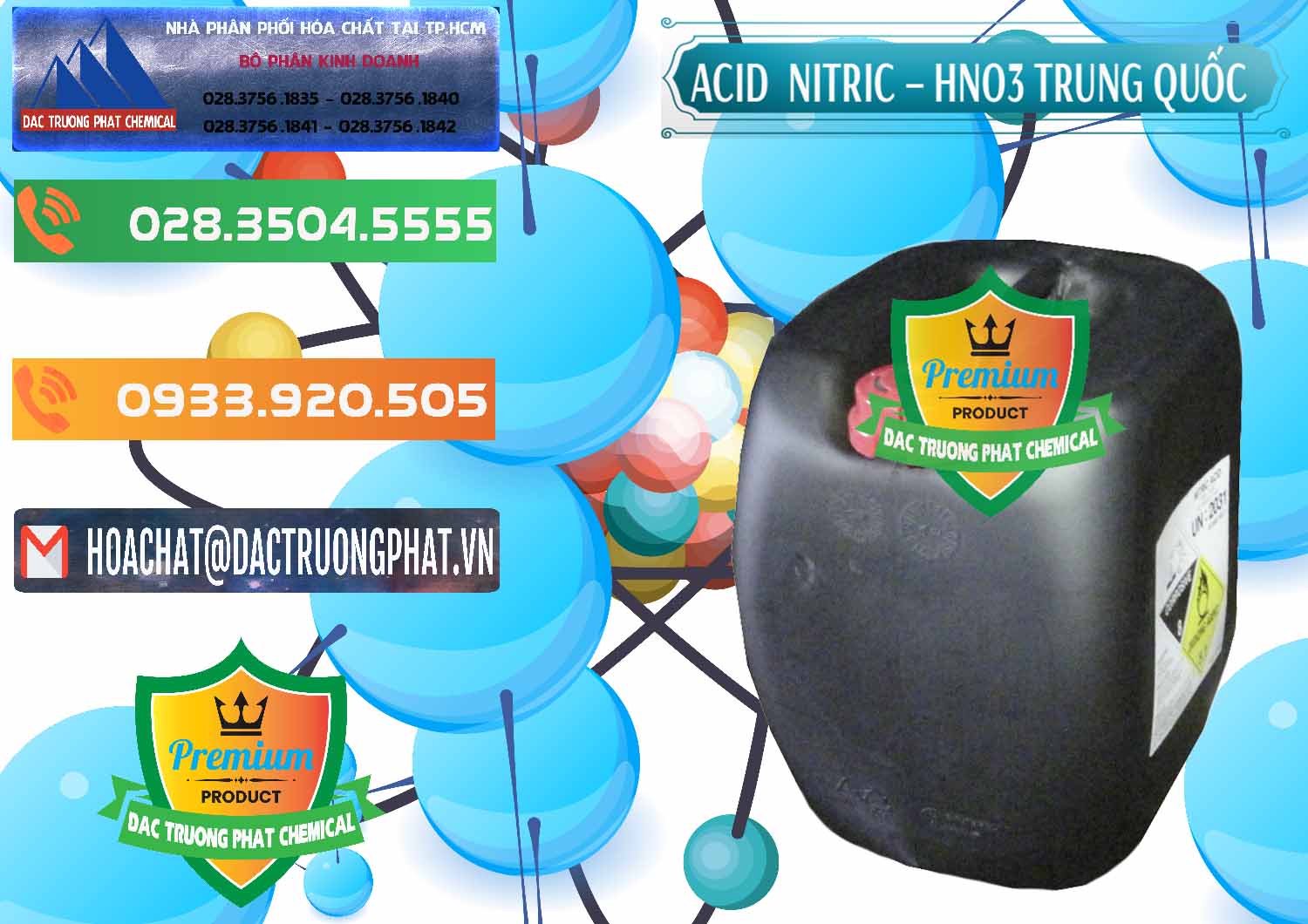 Cty chuyên nhập khẩu & bán Acid Nitric – Axit Nitric HNO3 68% Trung Quốc China - 0343 - Cty chuyên bán & phân phối hóa chất tại TP.HCM - hoachatxulynuoc.com.vn