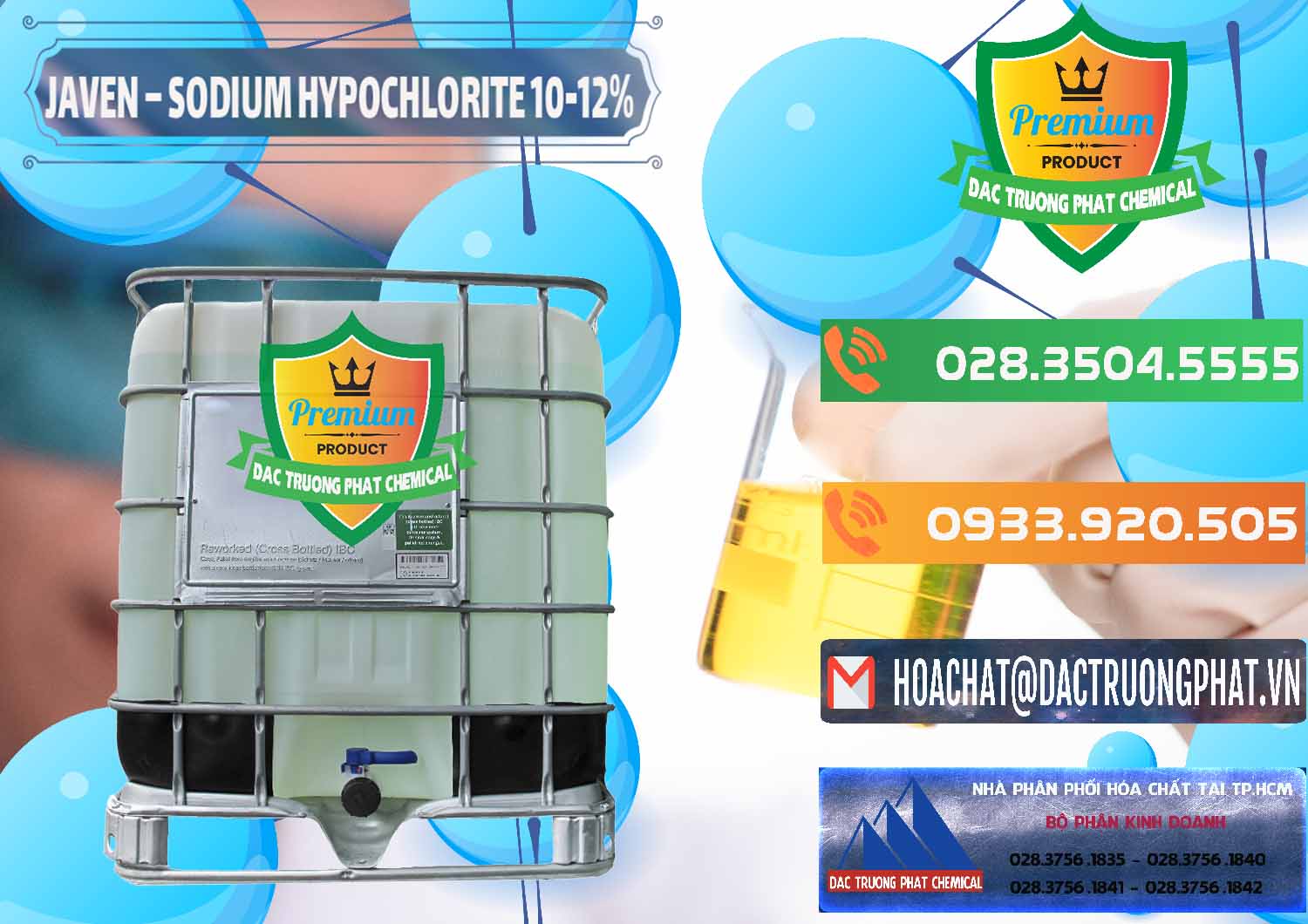Nơi kinh doanh ( bán ) Javen - Sodium Hypochlorite 10-12% Việt Nam - 0188 - Chuyên cung cấp - bán hóa chất tại TP.HCM - hoachatxulynuoc.com.vn