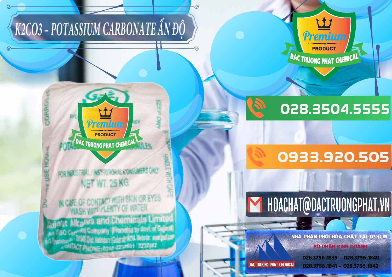 Nhà phân phối ( bán ) K2Co3 – Potassium Carbonate GACL Ấn Độ India - 0472 - Nhà cung cấp _ phân phối hóa chất tại TP.HCM - hoachatxulynuoc.com.vn
