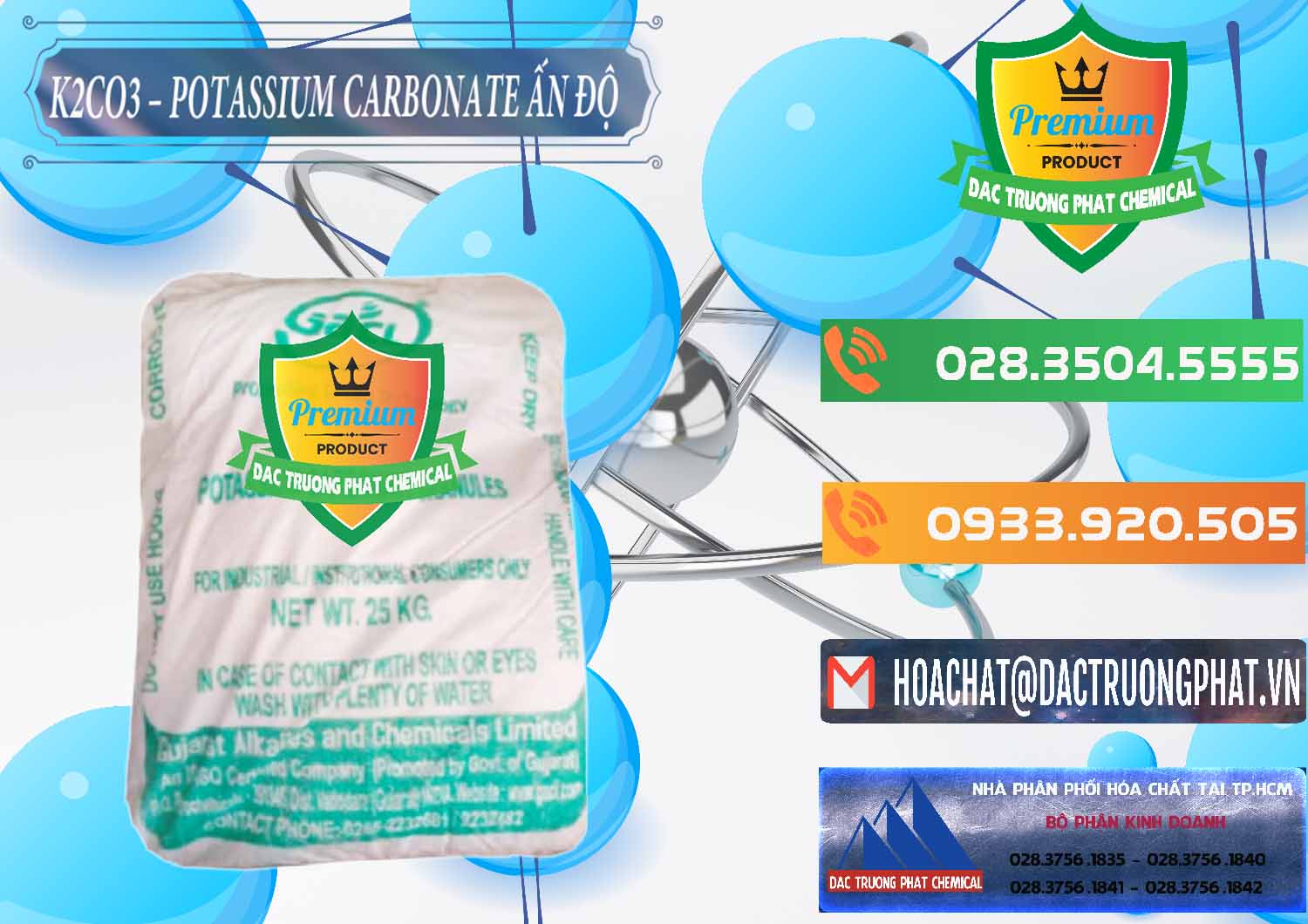 Chuyên phân phối _ bán K2Co3 – Potassium Carbonate GACL Ấn Độ India - 0472 - Cty chuyên kinh doanh - phân phối hóa chất tại TP.HCM - hoachatxulynuoc.com.vn
