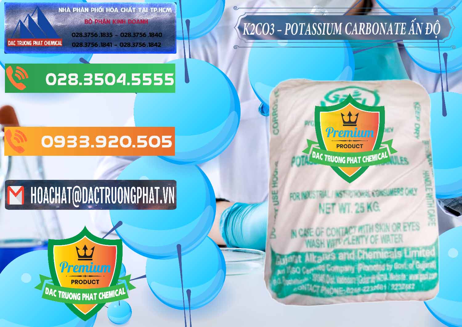 Nhà nhập khẩu và bán K2Co3 – Potassium Carbonate GACL Ấn Độ India - 0472 - Nơi chuyên cung ứng ( phân phối ) hóa chất tại TP.HCM - hoachatxulynuoc.com.vn