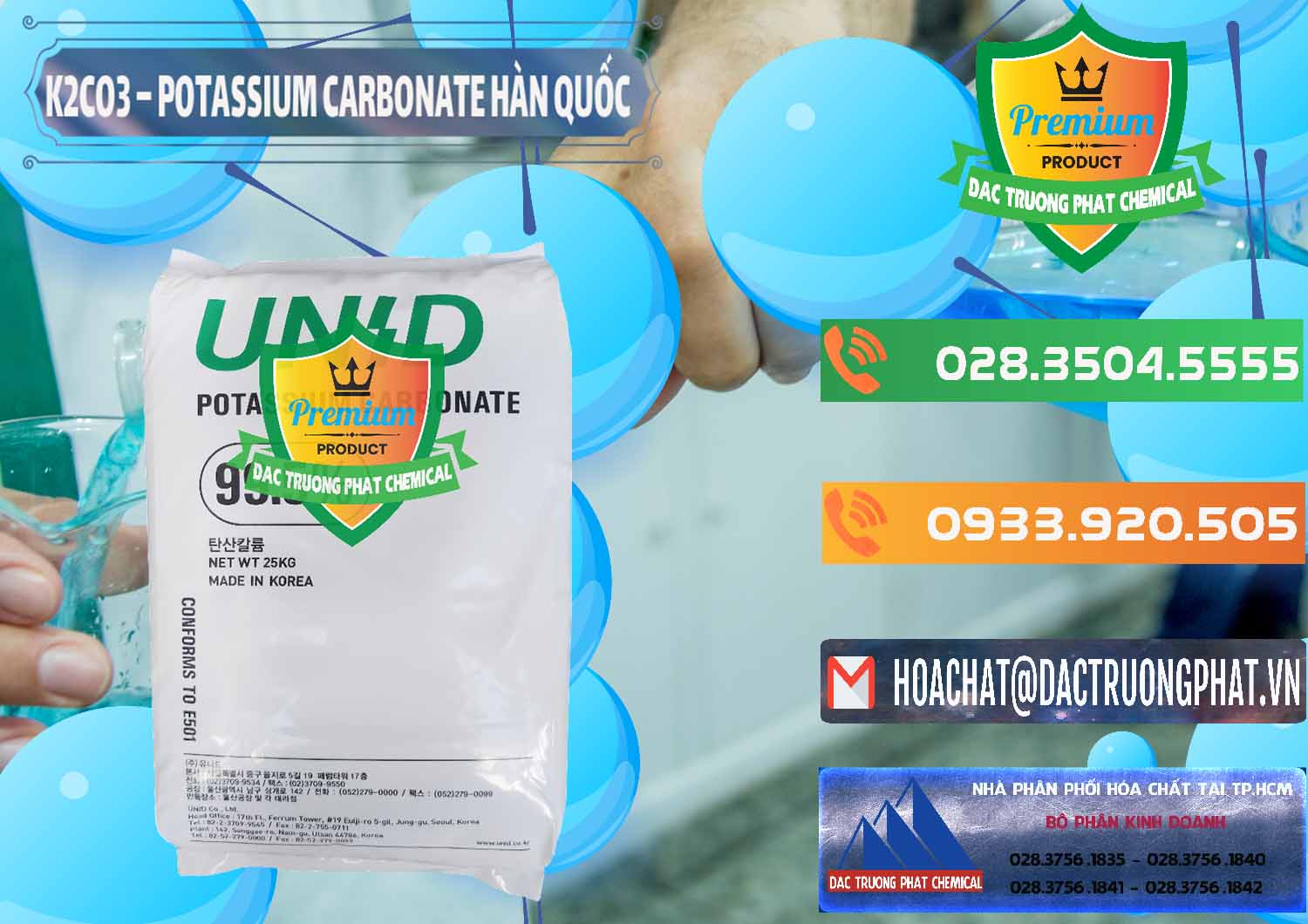 Công ty bán _ phân phối K2Co3 – Potassium Carbonate Unid Hàn Quốc Korea - 0081 - Nhà phân phối & cung cấp hóa chất tại TP.HCM - hoachatxulynuoc.com.vn