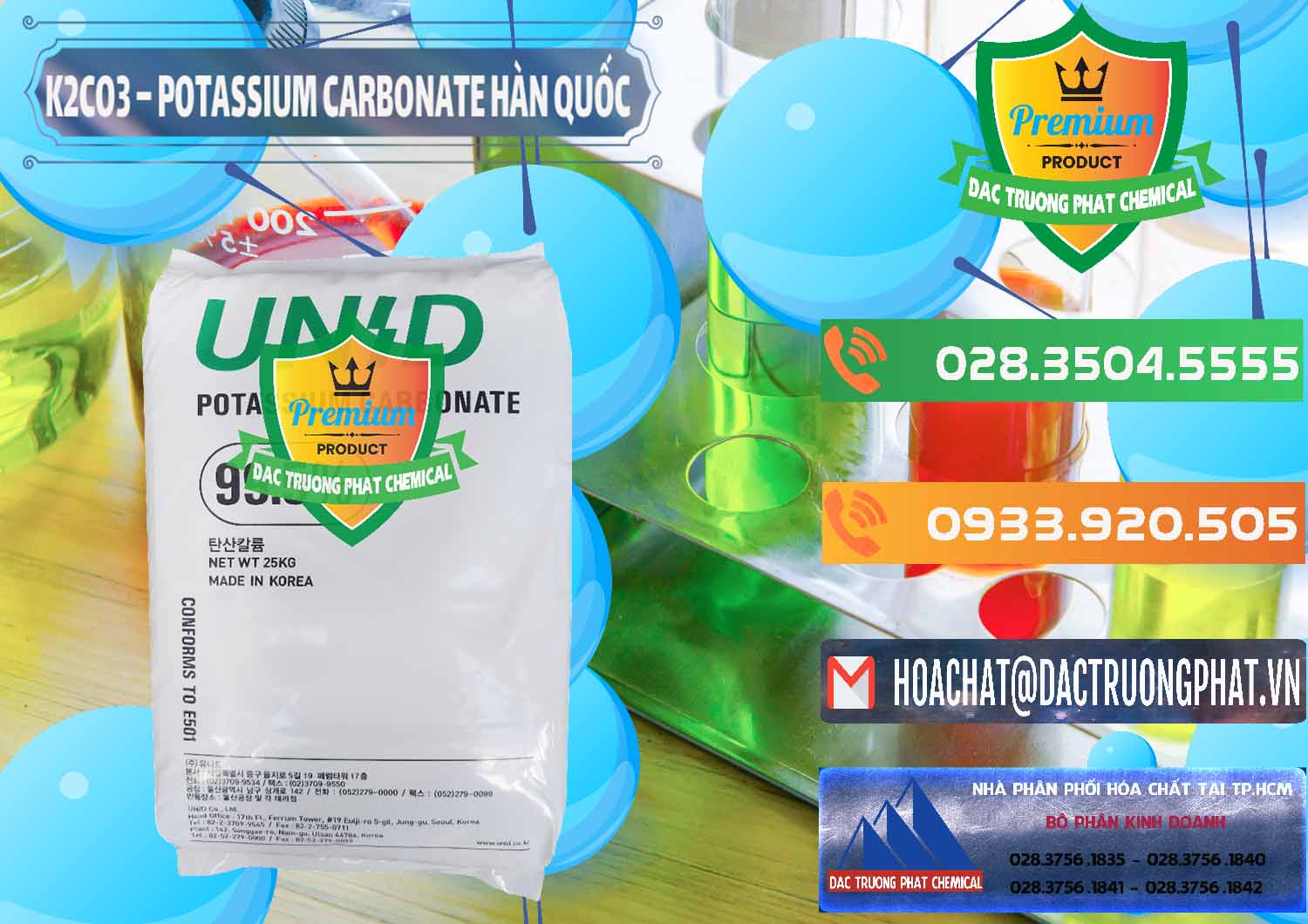 Cty kinh doanh & bán K2Co3 – Potassium Carbonate Unid Hàn Quốc Korea - 0081 - Cty cung cấp & nhập khẩu hóa chất tại TP.HCM - hoachatxulynuoc.com.vn