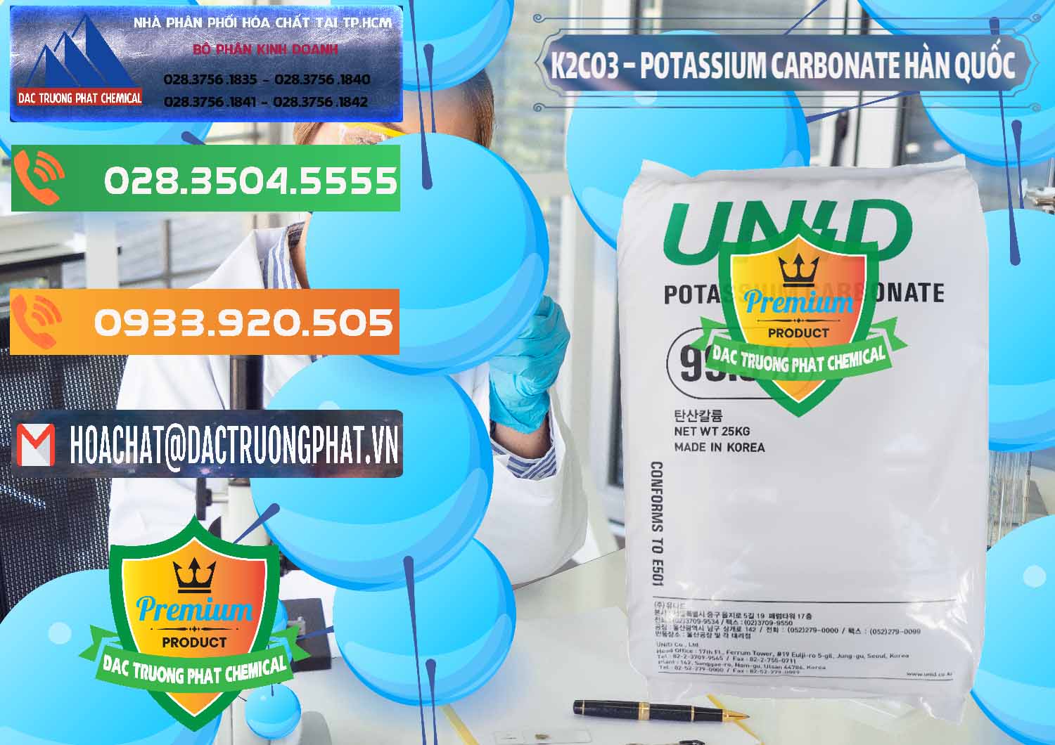 Nhà cung cấp _ bán K2Co3 – Potassium Carbonate Unid Hàn Quốc Korea - 0081 - Nhập khẩu & cung cấp hóa chất tại TP.HCM - hoachatxulynuoc.com.vn