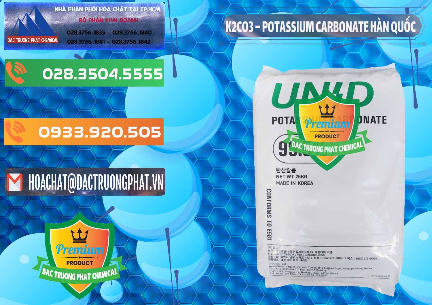 Nơi bán _ cung cấp K2Co3 – Potassium Carbonate Unid Hàn Quốc Korea - 0081 - Cty phân phối _ bán hóa chất tại TP.HCM - hoachatxulynuoc.com.vn