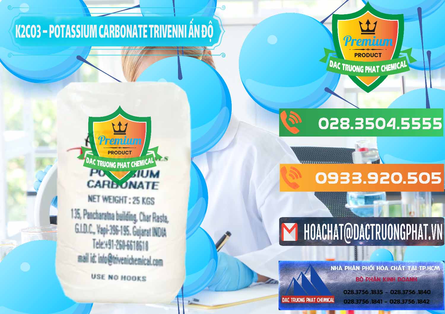 Công ty chuyên nhập khẩu ( bán ) K2Co3 – Potassium Carbonate Trivenni Ấn Độ India - 0473 - Nhà phân phối _ kinh doanh hóa chất tại TP.HCM - hoachatxulynuoc.com.vn