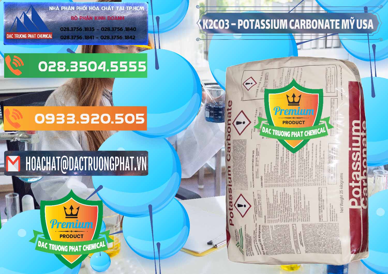 Nơi chuyên kinh doanh & bán K2Co3 – Potassium Carbonate Mỹ USA - 0082 - Cty phân phối và kinh doanh hóa chất tại TP.HCM - hoachatxulynuoc.com.vn