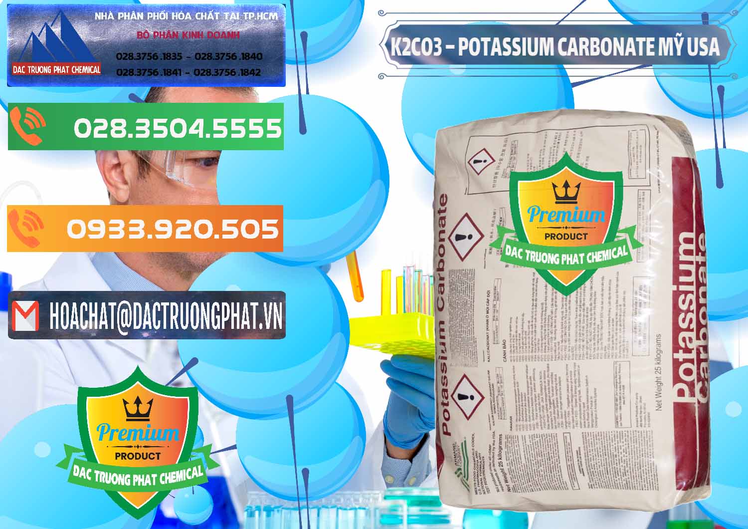 Nơi chuyên bán & cung cấp K2Co3 – Potassium Carbonate Mỹ USA - 0082 - Công ty chuyên bán _ phân phối hóa chất tại TP.HCM - hoachatxulynuoc.com.vn