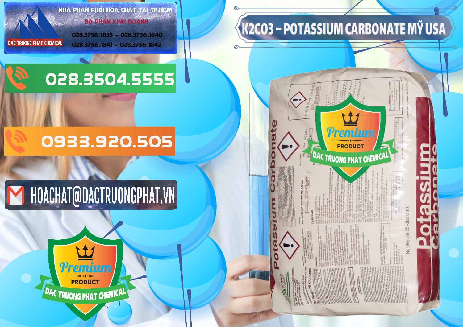 Công ty chuyên phân phối - bán K2Co3 – Potassium Carbonate Mỹ USA - 0082 - Nơi chuyên kinh doanh ( phân phối ) hóa chất tại TP.HCM - hoachatxulynuoc.com.vn
