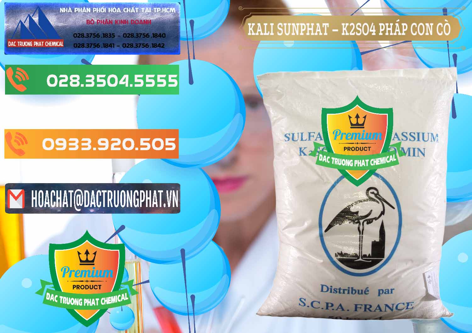 Công ty chuyên phân phối ( bán ) Kali Sunphat – K2SO4 Con Cò Pháp France - 0083 - Đơn vị chuyên phân phối ( cung ứng ) hóa chất tại TP.HCM - hoachatxulynuoc.com.vn