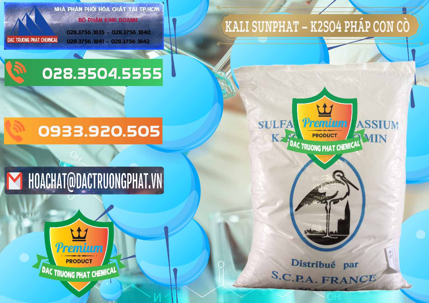 Nơi chuyên bán và phân phối Kali Sunphat – K2SO4 Con Cò Pháp France - 0083 - Công ty cung cấp và kinh doanh hóa chất tại TP.HCM - hoachatxulynuoc.com.vn