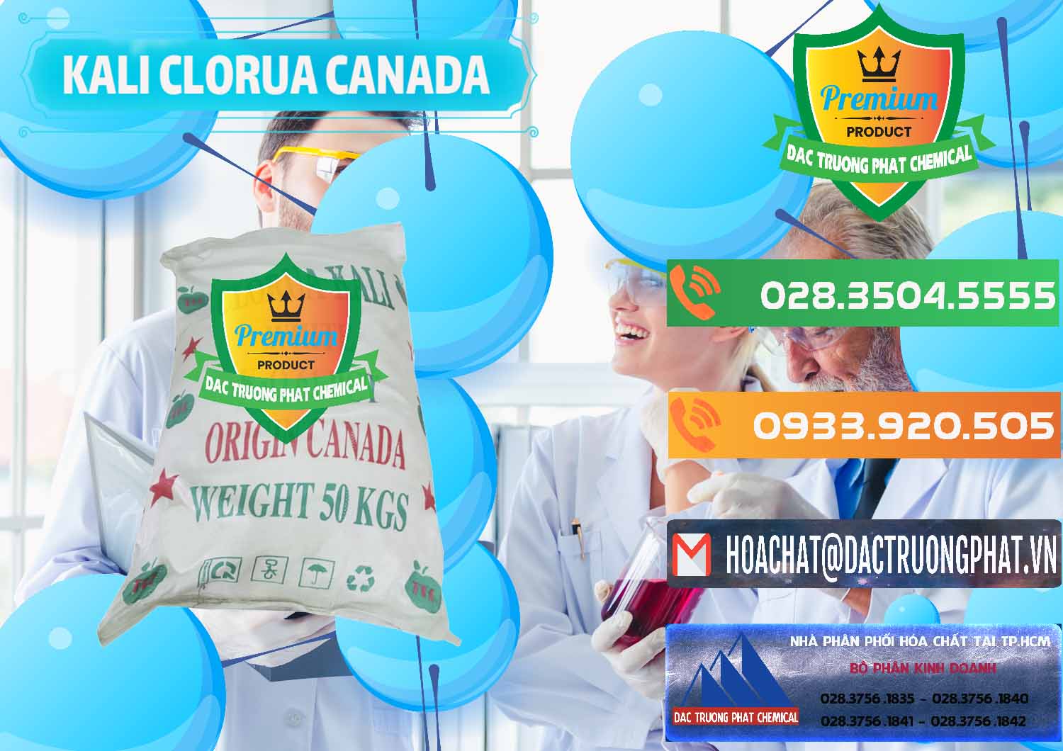 Nơi bán & cung ứng KCL – Kali Clorua Trắng Canada - 0437 - Cty chuyên kinh doanh ( phân phối ) hóa chất tại TP.HCM - hoachatxulynuoc.com.vn