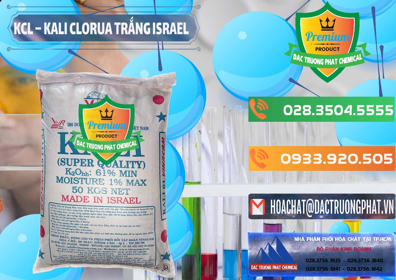 Cty chuyên phân phối và bán KCL – Kali Clorua Trắng Israel - 0087 - Nơi nhập khẩu ( cung cấp ) hóa chất tại TP.HCM - hoachatxulynuoc.com.vn
