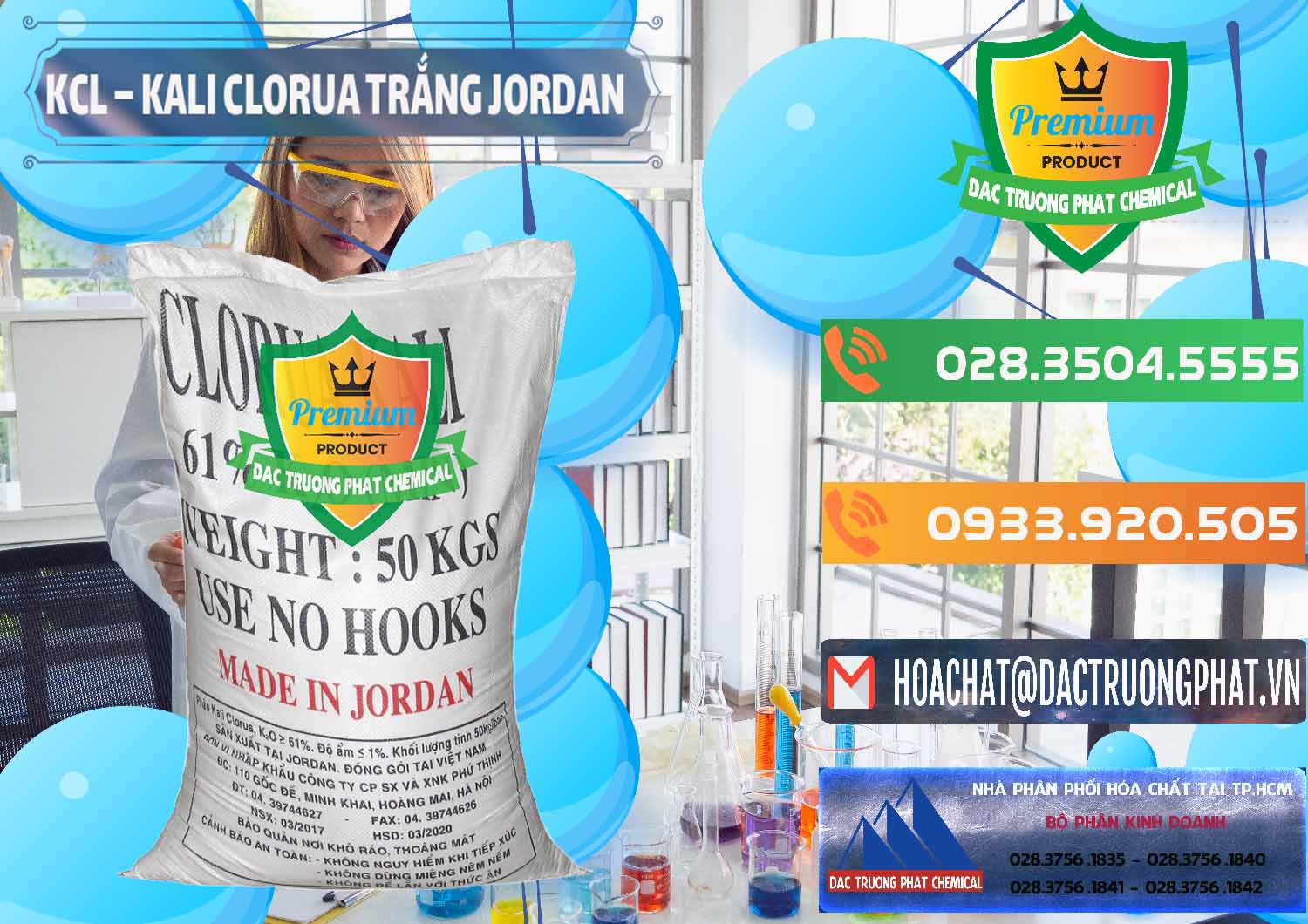 Đơn vị bán _ cung ứng KCL – Kali Clorua Trắng Jordan - 0088 - Cty chuyên nhập khẩu - cung cấp hóa chất tại TP.HCM - hoachatxulynuoc.com.vn