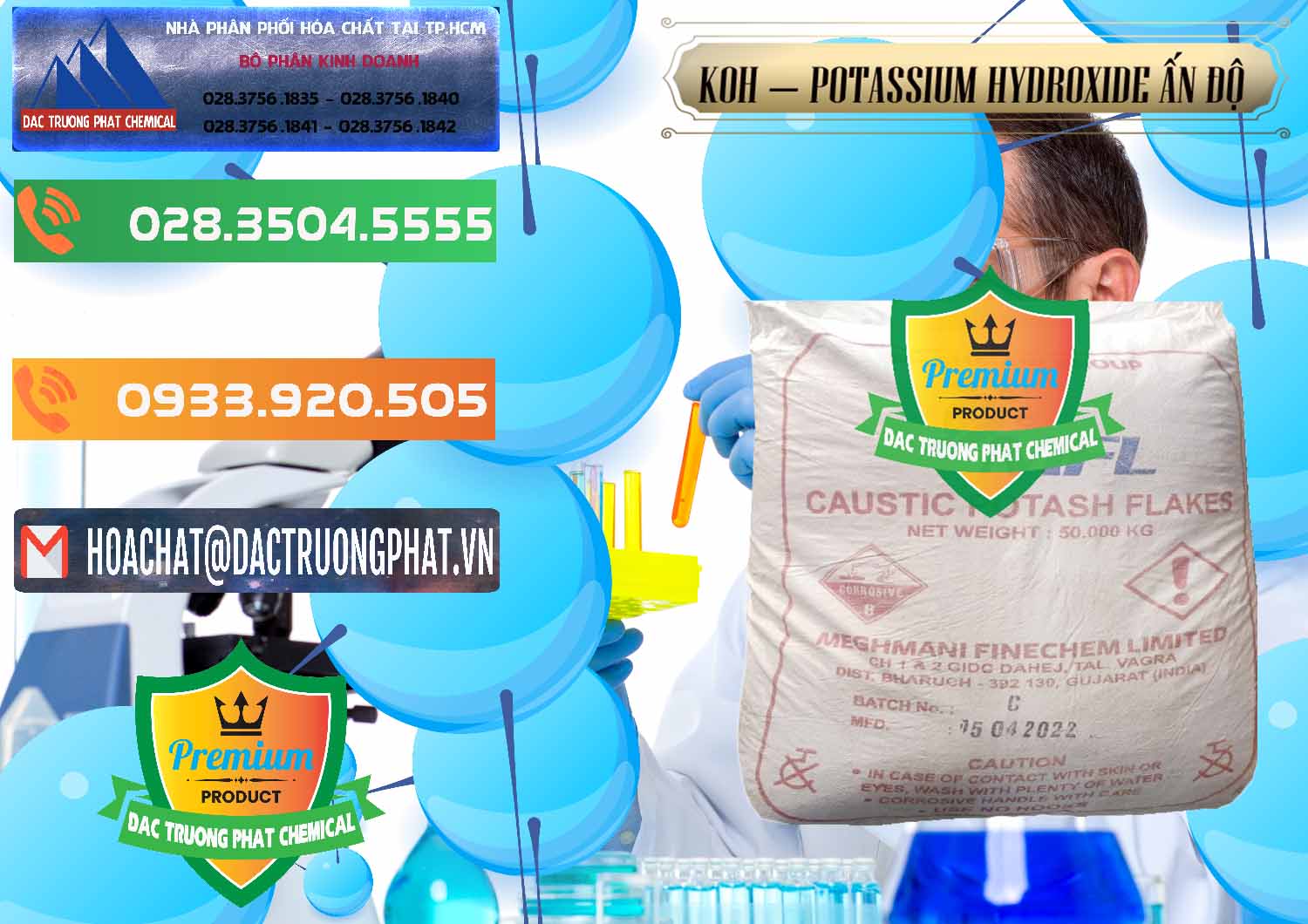 Cty kinh doanh - bán KOH ( 90%) – Potassium Hydroxide Ấn Độ India - 0352 - Chuyên nhập khẩu và cung cấp hóa chất tại TP.HCM - hoachatxulynuoc.com.vn