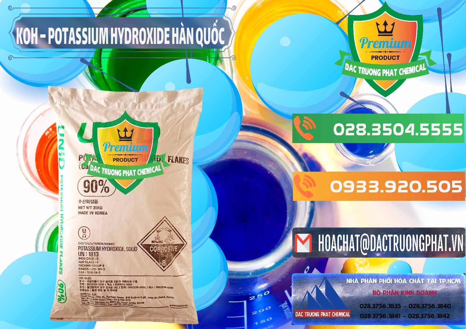 Bán _ cung cấp KOH ( 90%) – Potassium Hydroxide Unid Hàn Quốc Korea - 0090 - Nơi chuyên nhập khẩu & phân phối hóa chất tại TP.HCM - hoachatxulynuoc.com.vn