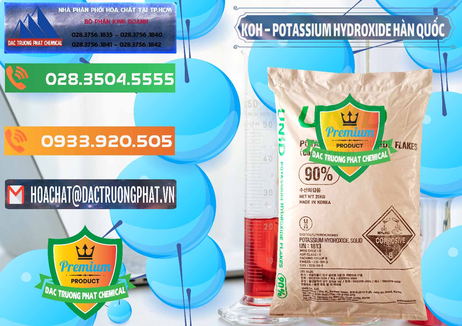 Công ty chuyên cung ứng và bán KOH ( 90%) – Potassium Hydroxide Unid Hàn Quốc Korea - 0090 - Công ty chuyên nhập khẩu _ phân phối hóa chất tại TP.HCM - hoachatxulynuoc.com.vn