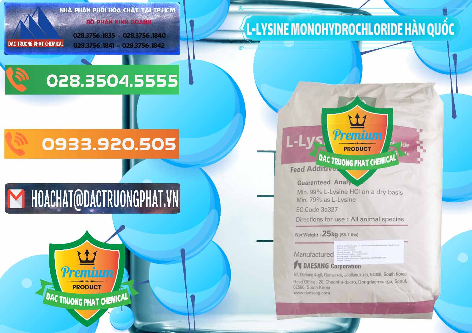 Chuyên bán và phân phối L-Lysine Monohydrochloride Feed Grade Sewon Hàn Quốc Korea - 0302 - Phân phối và cung cấp hóa chất tại TP.HCM - hoachatxulynuoc.com.vn