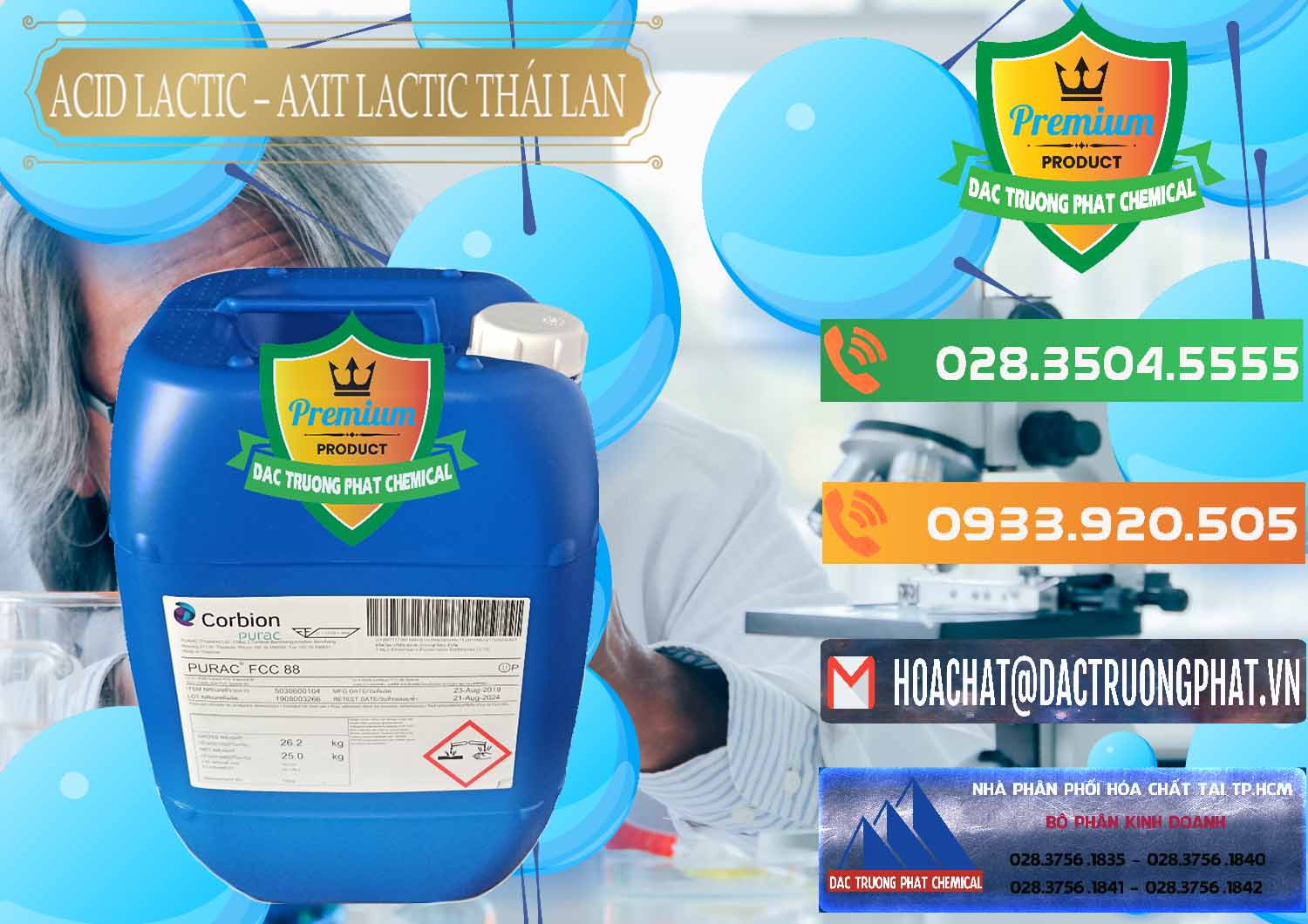 Công ty cung cấp và bán Acid Lactic – Axit Lactic Thái Lan Purac FCC 88 - 0012 - Cty cung ứng và phân phối hóa chất tại TP.HCM - hoachatxulynuoc.com.vn