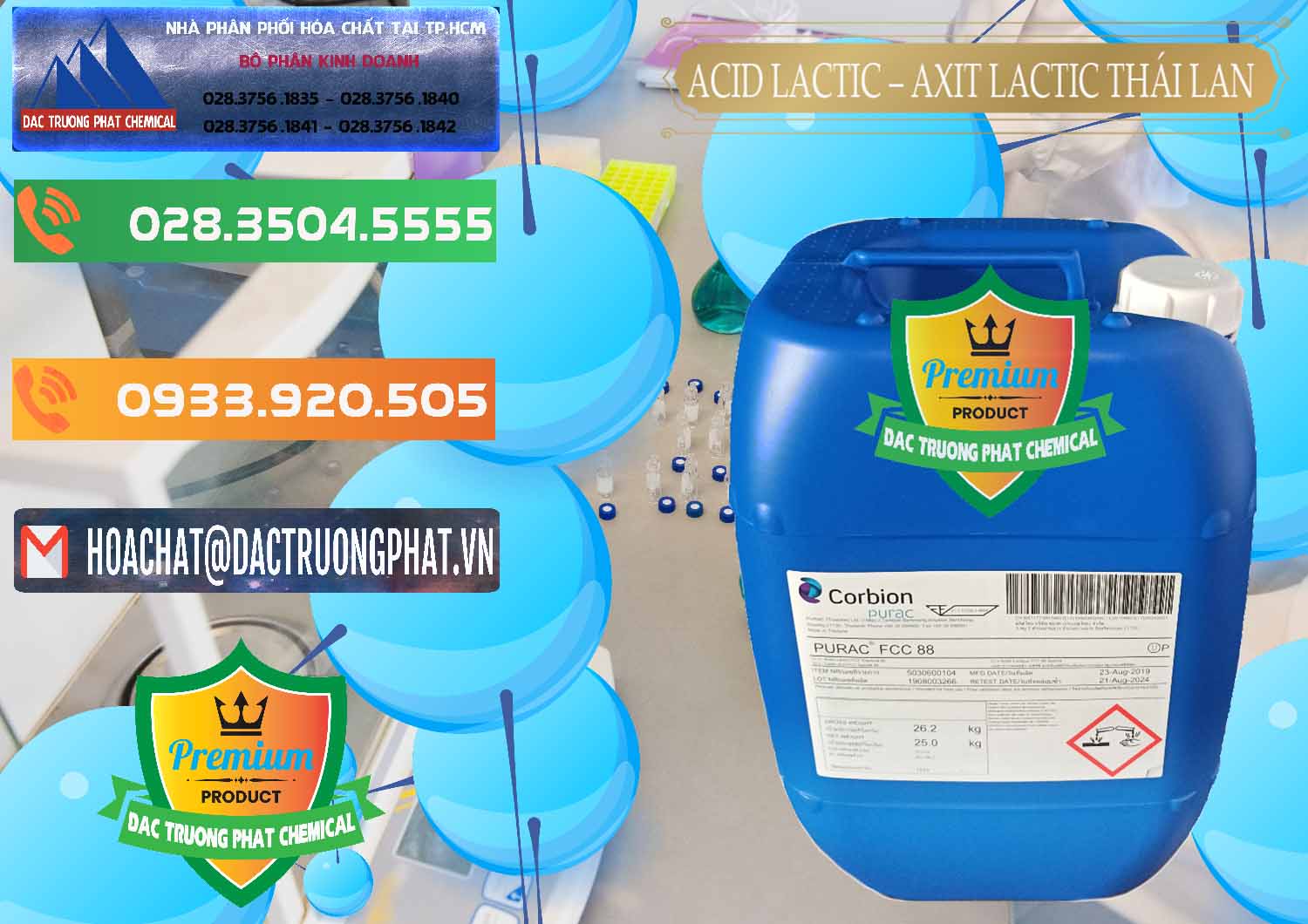 Đơn vị cung cấp và bán Acid Lactic – Axit Lactic Thái Lan Purac FCC 88 - 0012 - Công ty nhập khẩu - cung cấp hóa chất tại TP.HCM - hoachatxulynuoc.com.vn