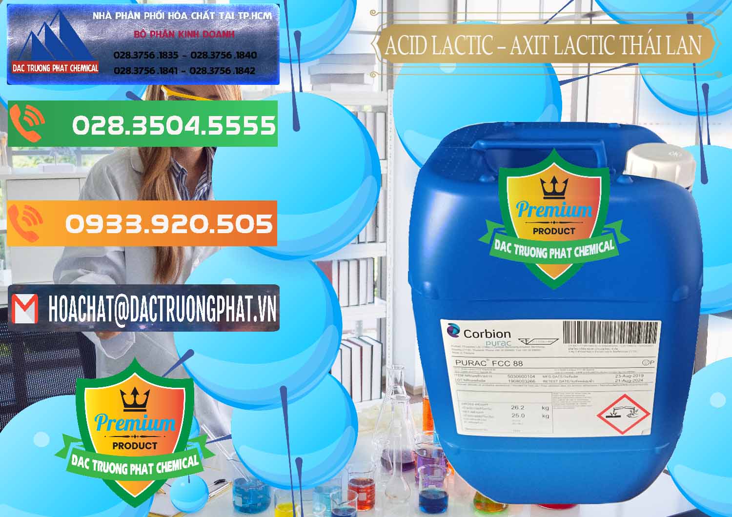 Đơn vị bán _ cung ứng Acid Lactic – Axit Lactic Thái Lan Purac FCC 88 - 0012 - Đơn vị phân phối & cung cấp hóa chất tại TP.HCM - hoachatxulynuoc.com.vn