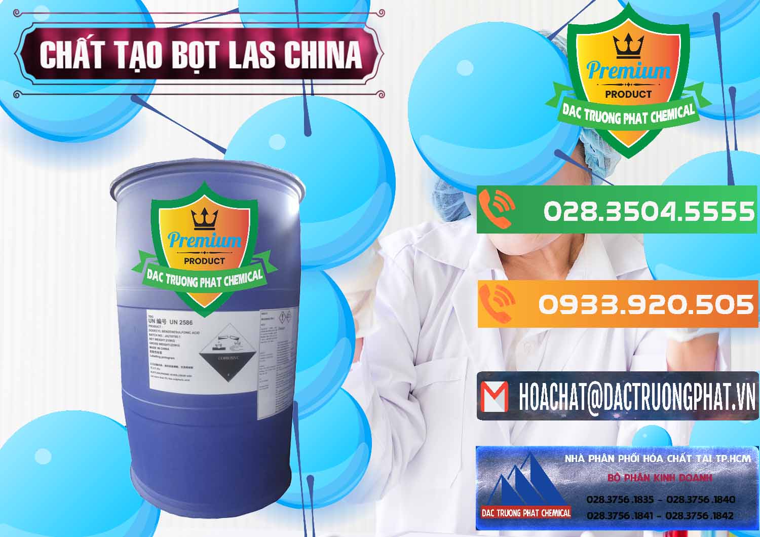 Đơn vị phân phối ( bán ) Chất tạo bọt Las Trung Quốc China - 0451 - Nơi chuyên cung cấp & bán hóa chất tại TP.HCM - hoachatxulynuoc.com.vn