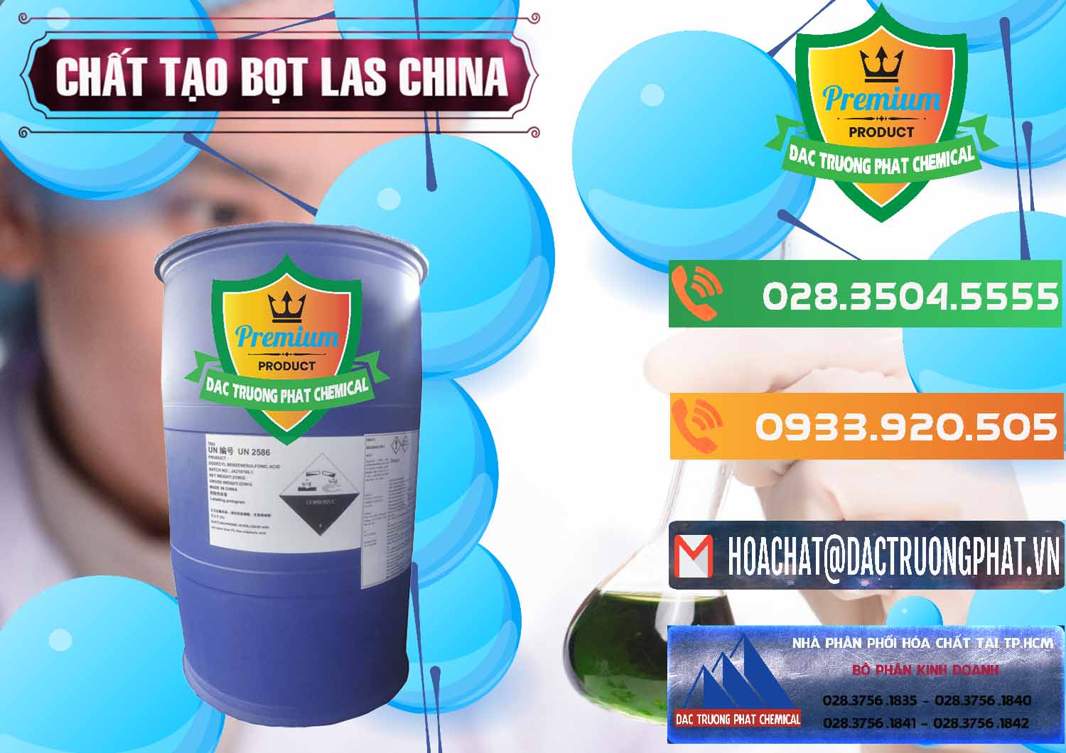 Cty chuyên kinh doanh - bán Chất tạo bọt Las Trung Quốc China - 0451 - Bán & cung cấp hóa chất tại TP.HCM - hoachatxulynuoc.com.vn