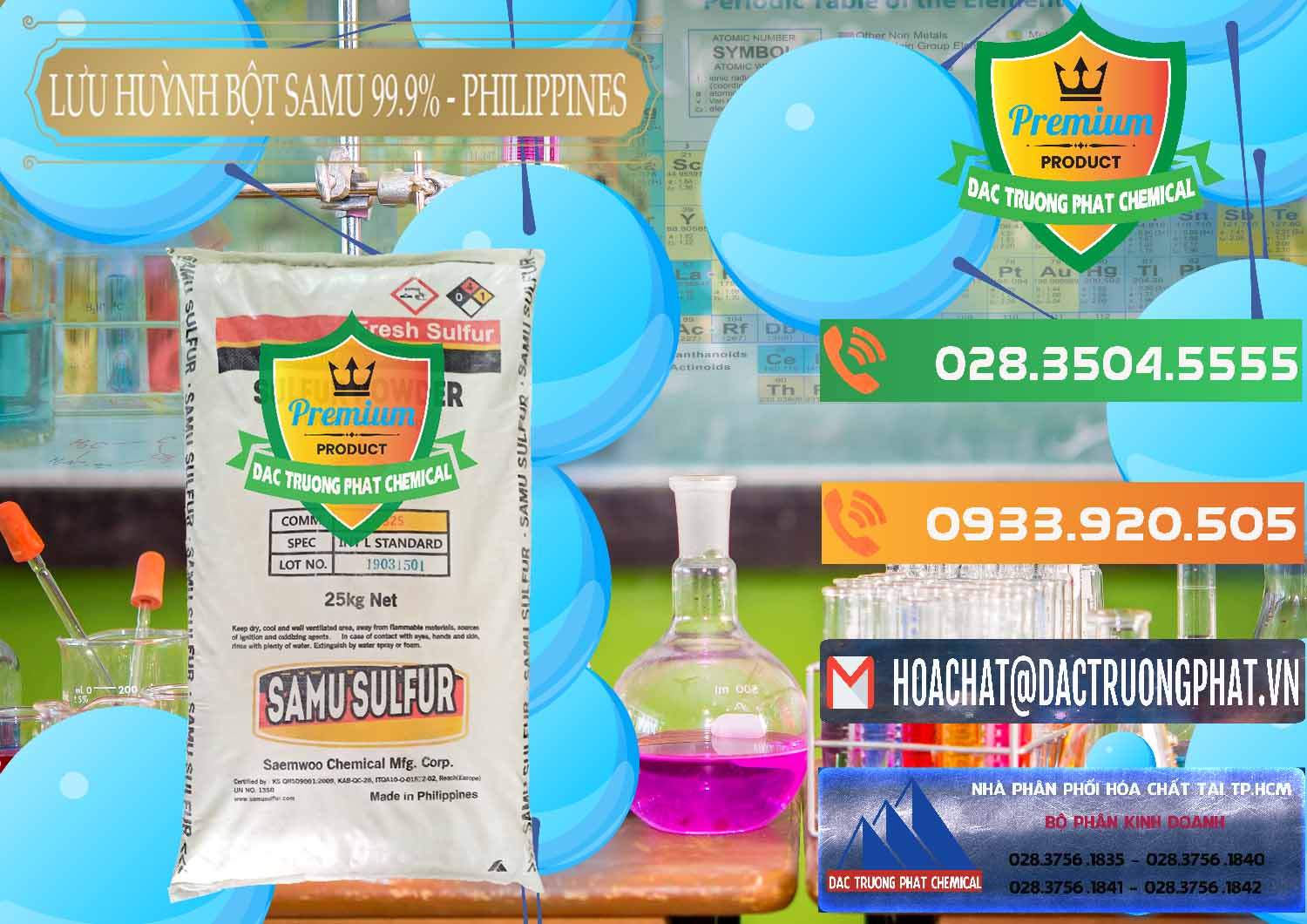 Nhà cung ứng & bán Lưu huỳnh Bột - Sulfur Powder Samu Philippines - 0201 - Nơi chuyên kinh doanh & cung cấp hóa chất tại TP.HCM - hoachatxulynuoc.com.vn