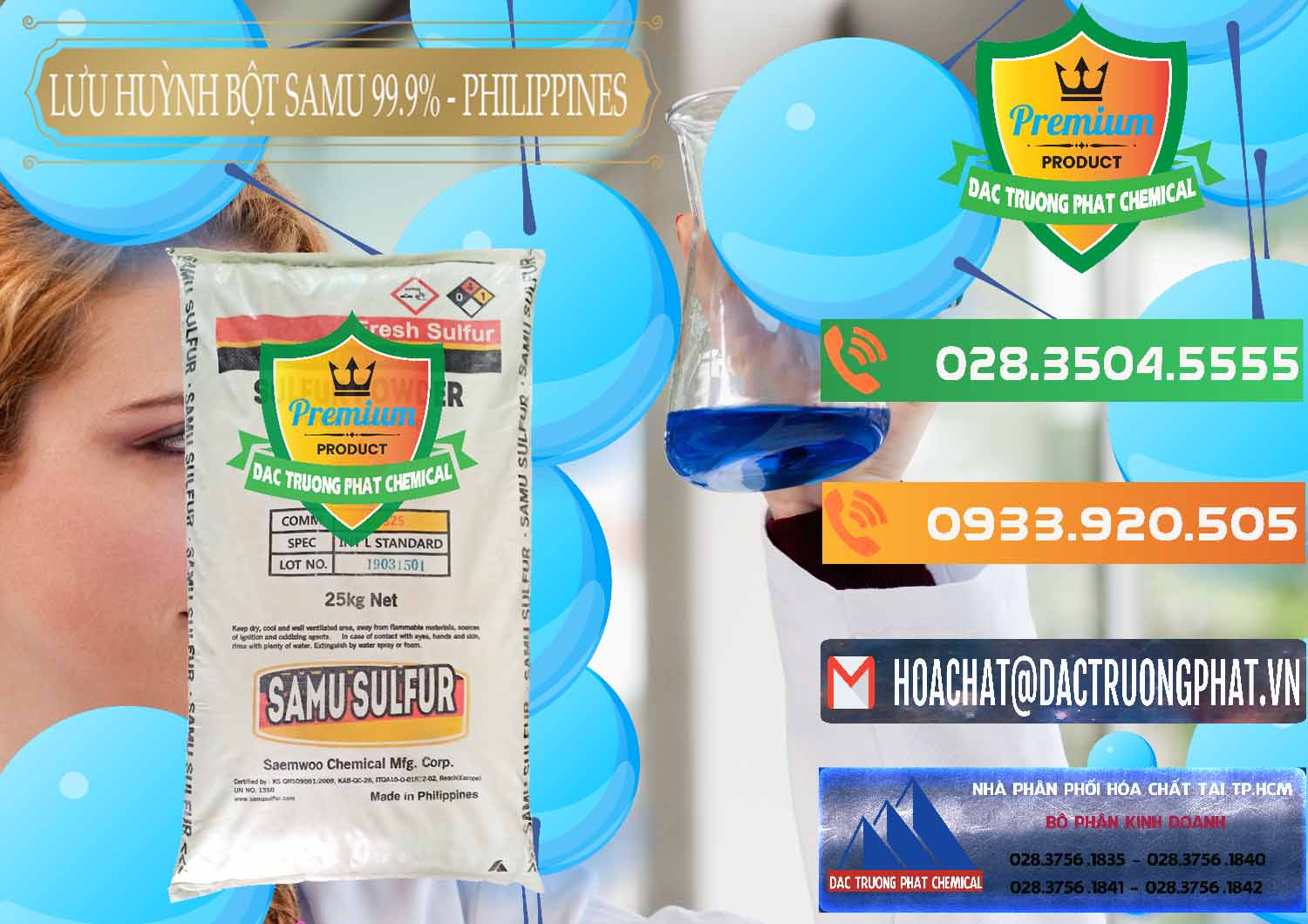 Nơi chuyên cung cấp và bán Lưu huỳnh Bột - Sulfur Powder Samu Philippines - 0201 - Đơn vị chuyên bán _ cung cấp hóa chất tại TP.HCM - hoachatxulynuoc.com.vn
