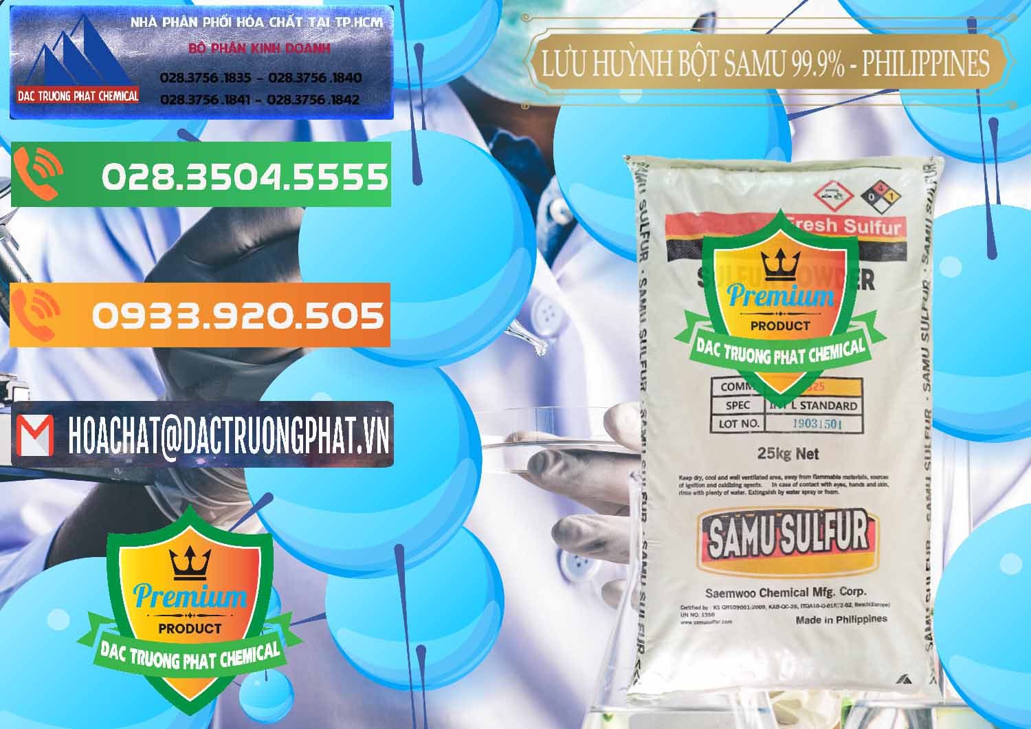 Nhập khẩu & bán Lưu huỳnh Bột - Sulfur Powder Samu Philippines - 0201 - Chuyên phân phối ( cung ứng ) hóa chất tại TP.HCM - hoachatxulynuoc.com.vn