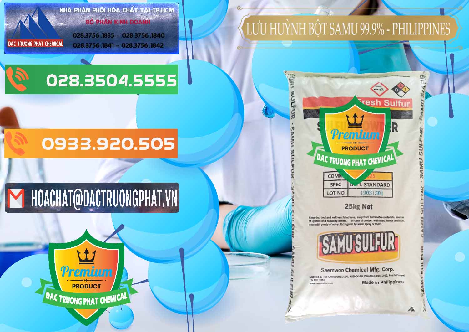 Nơi bán ( cung ứng ) Lưu huỳnh Bột - Sulfur Powder Samu Philippines - 0201 - Công ty chuyên cung cấp & kinh doanh hóa chất tại TP.HCM - hoachatxulynuoc.com.vn