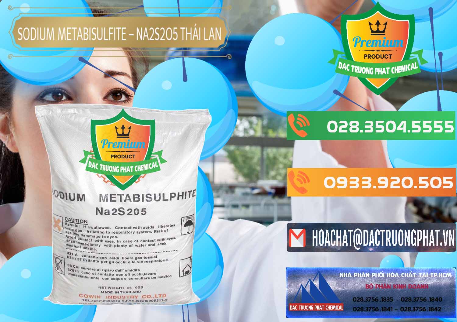 Công ty chuyên cung cấp và bán Sodium Metabisulfite - NA2S2O5 Thái Lan Cowin - 0145 - Chuyên kinh doanh & phân phối hóa chất tại TP.HCM - hoachatxulynuoc.com.vn