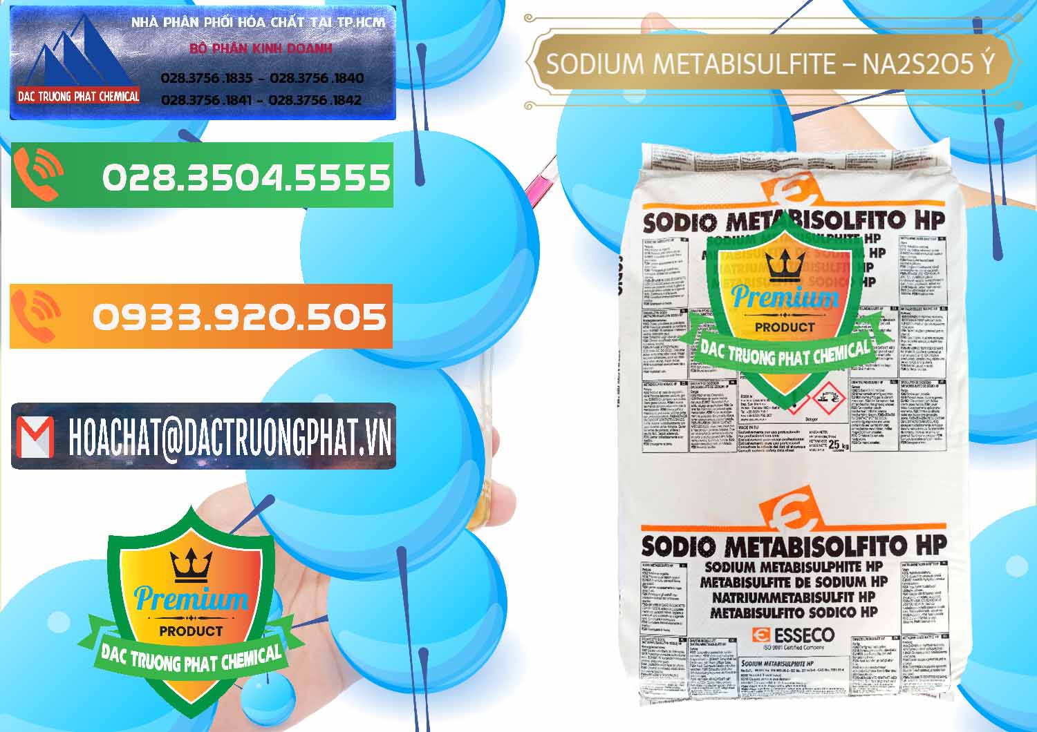 Công ty cung cấp & bán Sodium Metabisulfite - NA2S2O5 Food Grade Esseco Ý Italy - 0146 - Đơn vị chuyên cung cấp và nhập khẩu hóa chất tại TP.HCM - hoachatxulynuoc.com.vn