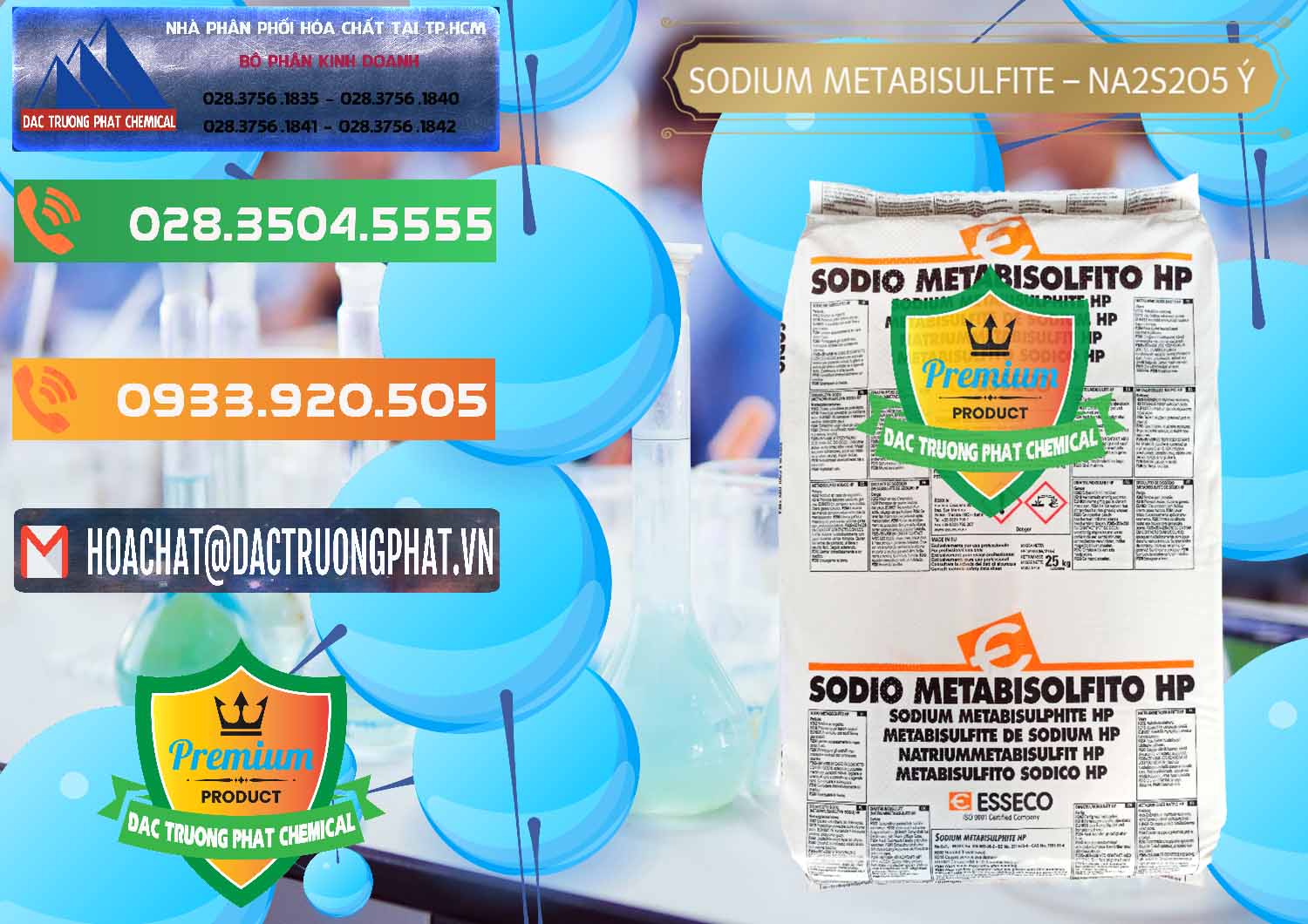 Chuyên nhập khẩu và bán Sodium Metabisulfite - NA2S2O5 Food Grade Esseco Ý Italy - 0146 - Nhà nhập khẩu _ cung cấp hóa chất tại TP.HCM - hoachatxulynuoc.com.vn