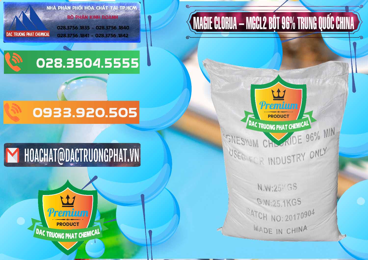 Công ty cung cấp và bán Magie Clorua – MGCL2 96% Dạng Bột Bao Chữ Đen Trung Quốc China - 0205 - Cty cung cấp - bán hóa chất tại TP.HCM - hoachatxulynuoc.com.vn