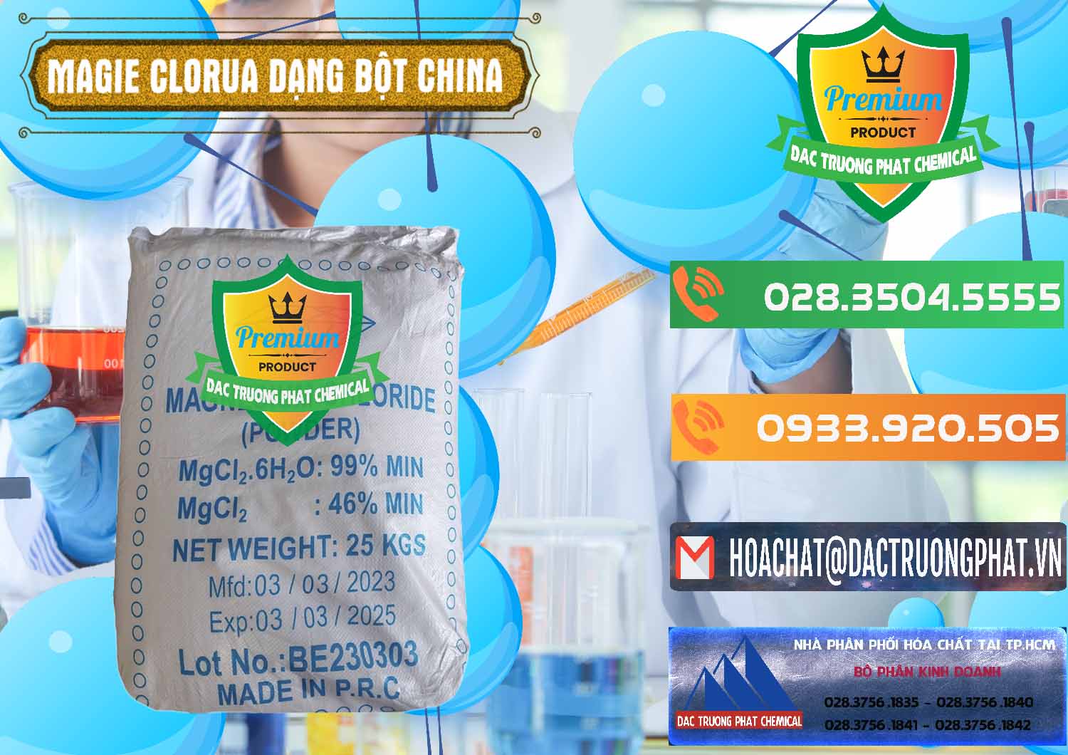 Đơn vị cung cấp & bán Magie Clorua – MGCL2 96% Dạng Bột Logo Kim Cương Trung Quốc China - 0387 - Công ty chuyên bán ( cung cấp ) hóa chất tại TP.HCM - hoachatxulynuoc.com.vn