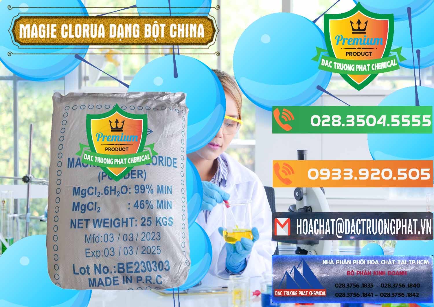 Đơn vị bán & cung ứng Magie Clorua – MGCL2 96% Dạng Bột Logo Kim Cương Trung Quốc China - 0387 - Nơi chuyên bán và phân phối hóa chất tại TP.HCM - hoachatxulynuoc.com.vn