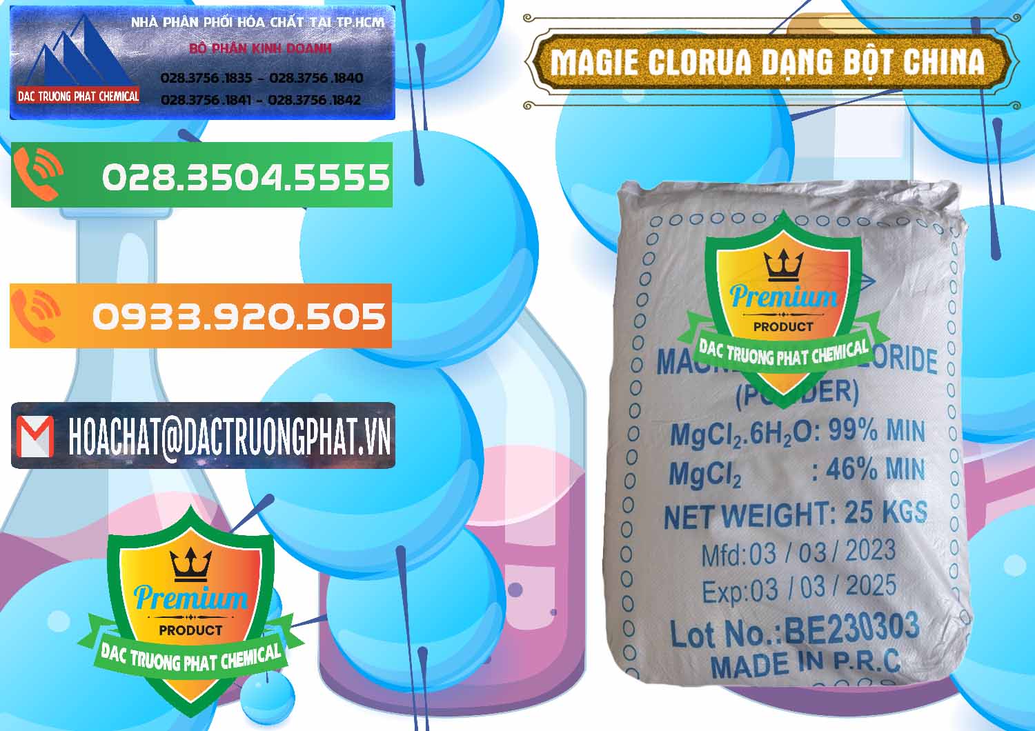 Cty chuyên kinh doanh - bán Magie Clorua – MGCL2 96% Dạng Bột Logo Kim Cương Trung Quốc China - 0387 - Công ty chuyên phân phối và nhập khẩu hóa chất tại TP.HCM - hoachatxulynuoc.com.vn