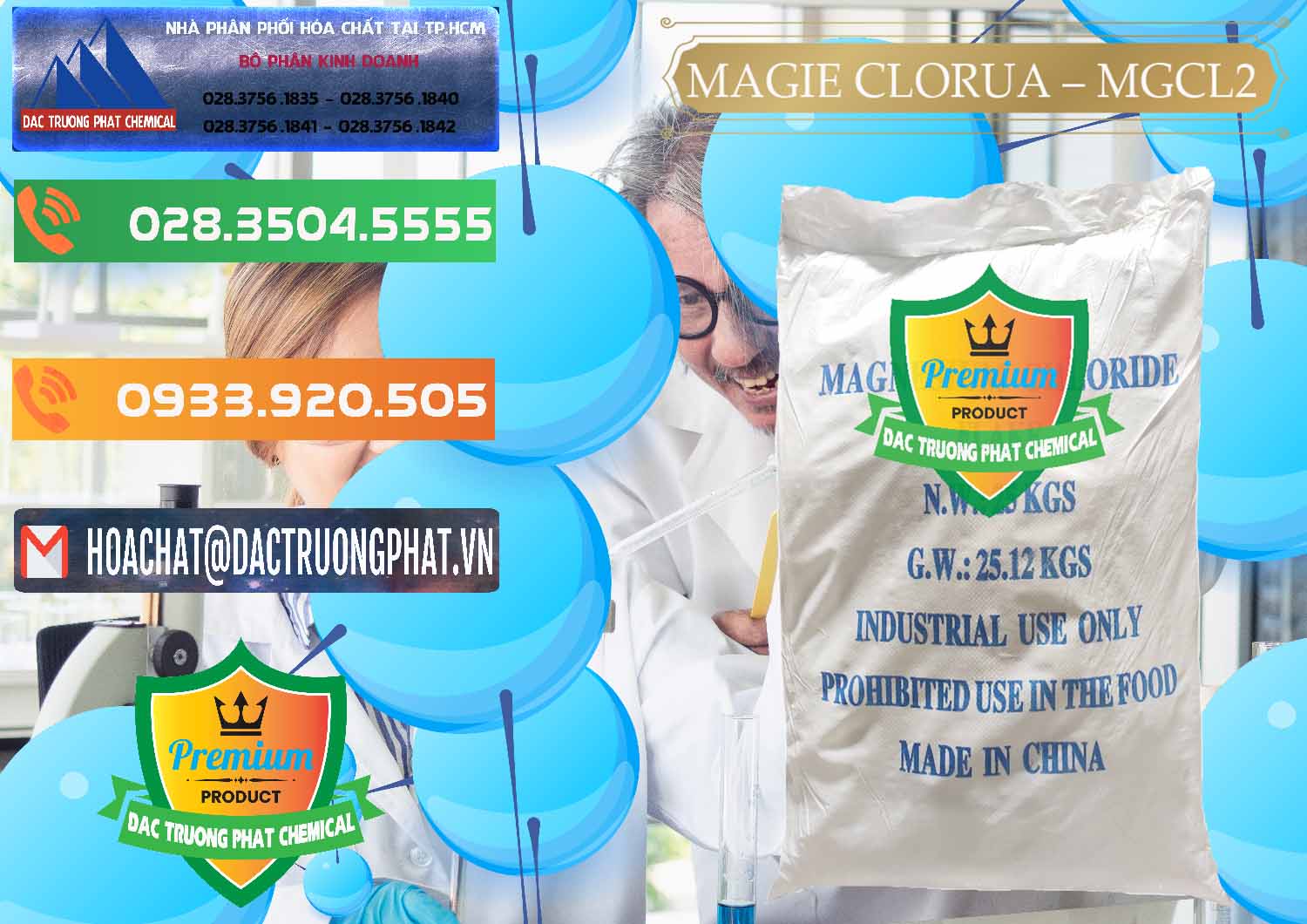 Công ty bán và cung cấp Magie Clorua – MGCL2 96% Dạng Vảy Trung Quốc China - 0091 - Đơn vị chuyên bán và phân phối hóa chất tại TP.HCM - hoachatxulynuoc.com.vn