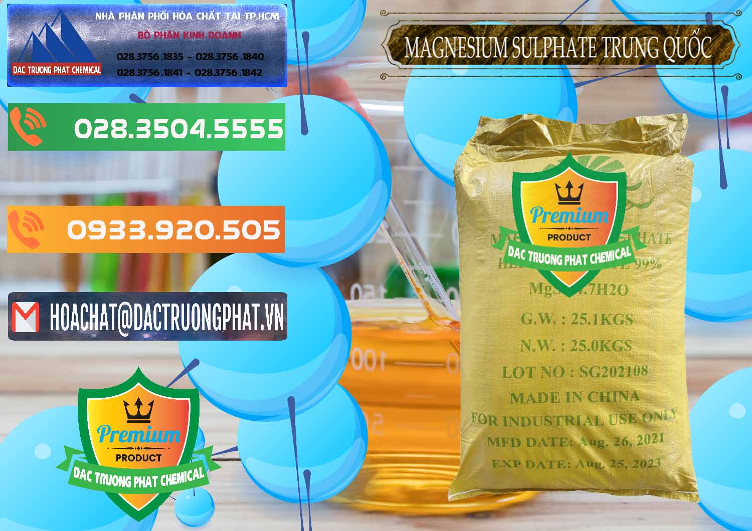 Đơn vị nhập khẩu & bán MGSO4.7H2O – Magnesium Sulphate Heptahydrate 99% Trung Quốc China - 0440 - Nhà phân phối ( cung cấp ) hóa chất tại TP.HCM - hoachatxulynuoc.com.vn