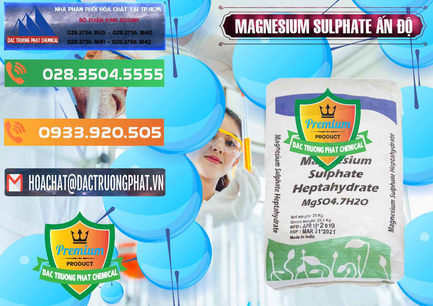 Công ty cung cấp và bán MGSO4.7H2O – Magnesium Sulphate Heptahydrate Ấn Độ India - 0362 - Nơi chuyên phân phối & nhập khẩu hóa chất tại TP.HCM - hoachatxulynuoc.com.vn