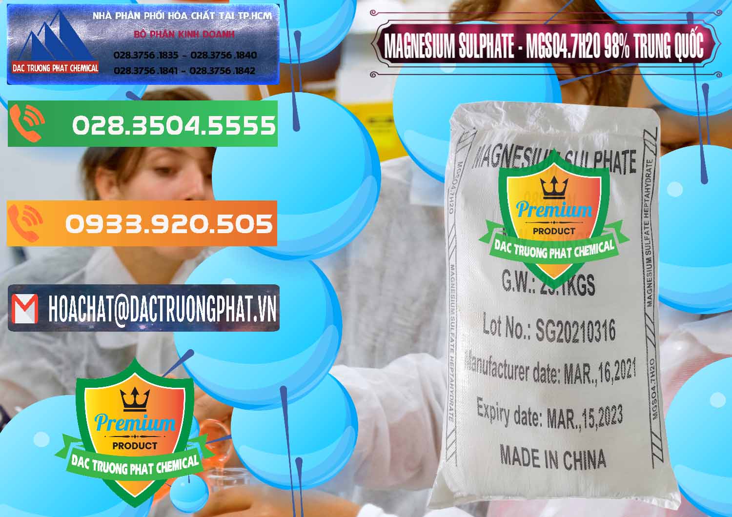 Chuyên cung ứng - bán MGSO4.7H2O – Magnesium Sulphate 98% Trung Quốc China - 0229 - Công ty chuyên cung cấp ( kinh doanh ) hóa chất tại TP.HCM - hoachatxulynuoc.com.vn